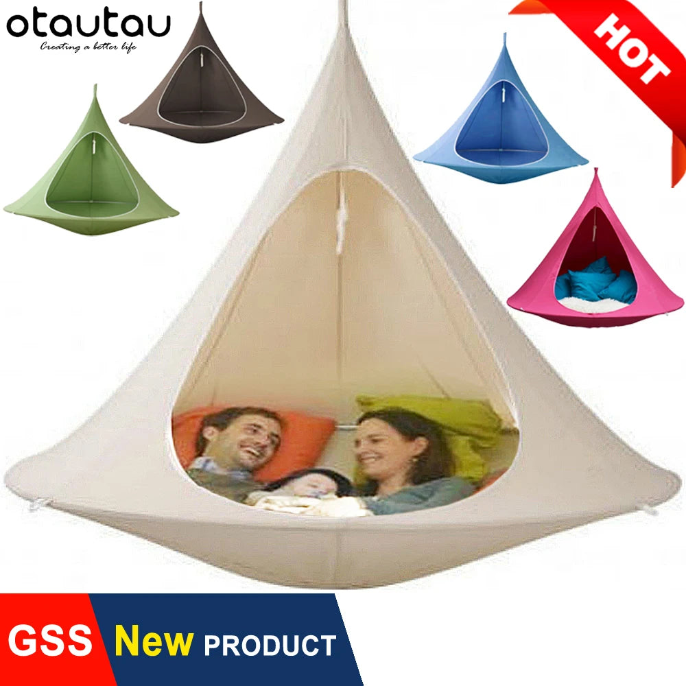 Outdoor Hammock Tent Bed Hanging Swing Chair Folding Teepee Tree Hamaca Garden Camping Children Bedroom Room Gym Fitness Beds