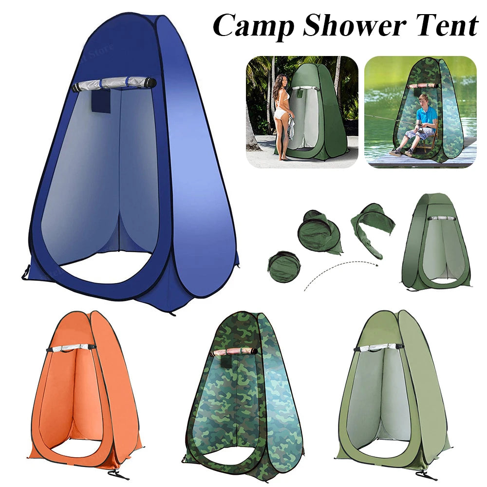 Portable Camping Tent Shower Tent Outdoor Simple Bath Cover Changing Fitting Room Tent Mobile Toilet Fishing Photography Tent