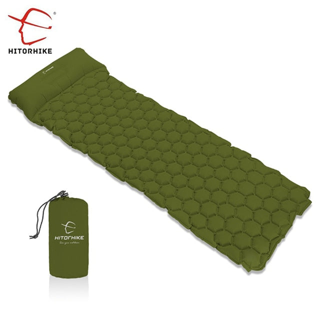 Camping  Sleeping Mat Outdoor Camping Pad With Pillow Air Mattress Inflatable Cushion Fast Filling Moisture proof  Water proof - lebenoutdoors