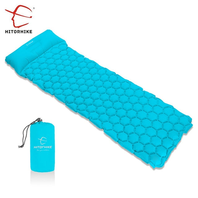 Camping  Sleeping Mat Outdoor Camping Pad With Pillow Air Mattress Inflatable Cushion Fast Filling Moisture proof  Water proof - lebenoutdoors