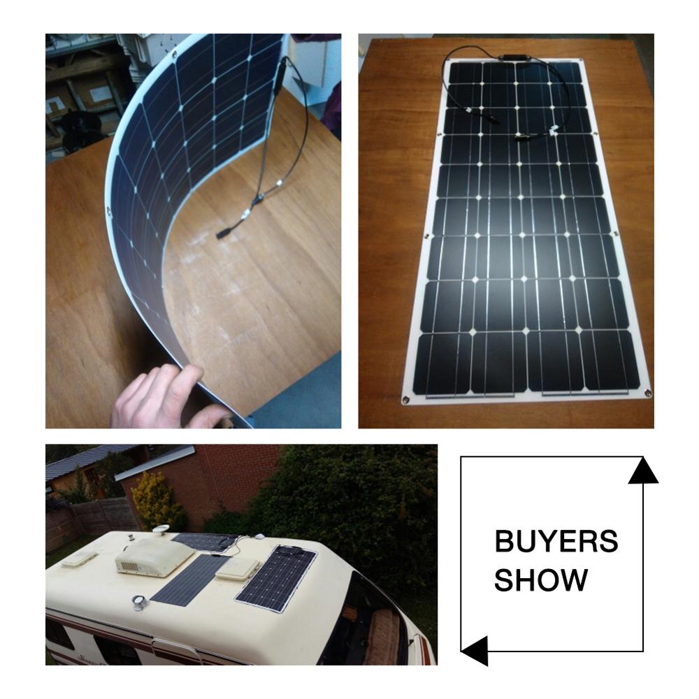 Dokio 18V Monocrystalline 100W Flexible Solar Panel For Car/Boat/ Home Solar Charge 12V Waterproof Solar Panel China - lebenoutdoors