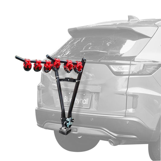 V Shape Iron Bicycle Rack 3-Bike Hitch Mount Car Racks Mountain Bike Carrier for Travel - lebenoutdoors