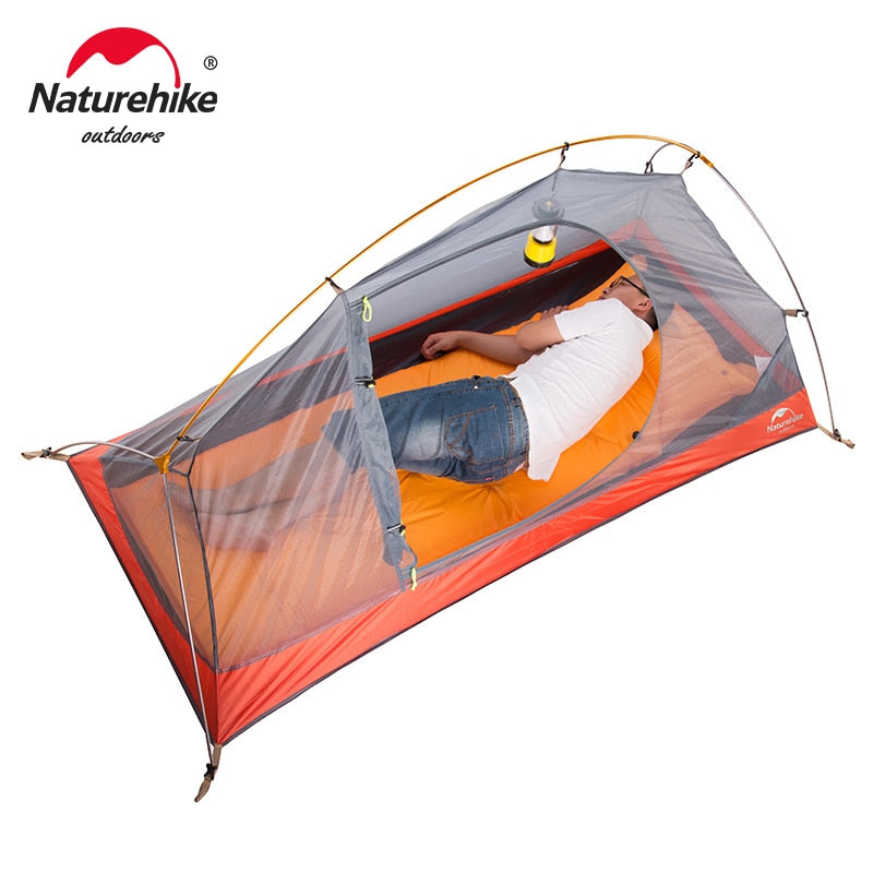 Naturehike Cycling Tent 1 Person Ultralight Backpacking Tent Double Layer Fishing Beach Tent Outdoor Travel Hiking Camping Tent - lebenoutdoors