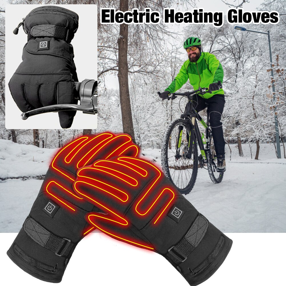 Heated Gloves 3.7V Waterproof Heated Guantes Touch Screen Battery Powered Motorbike  Hunting Fishing Skiing Cycling Gloves - lebenoutdoors