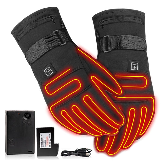 Heated Gloves 3.7V Waterproof Heated Guantes Touch Screen Battery Powered Motorbike  Hunting Fishing Skiing Cycling Gloves - lebenoutdoors