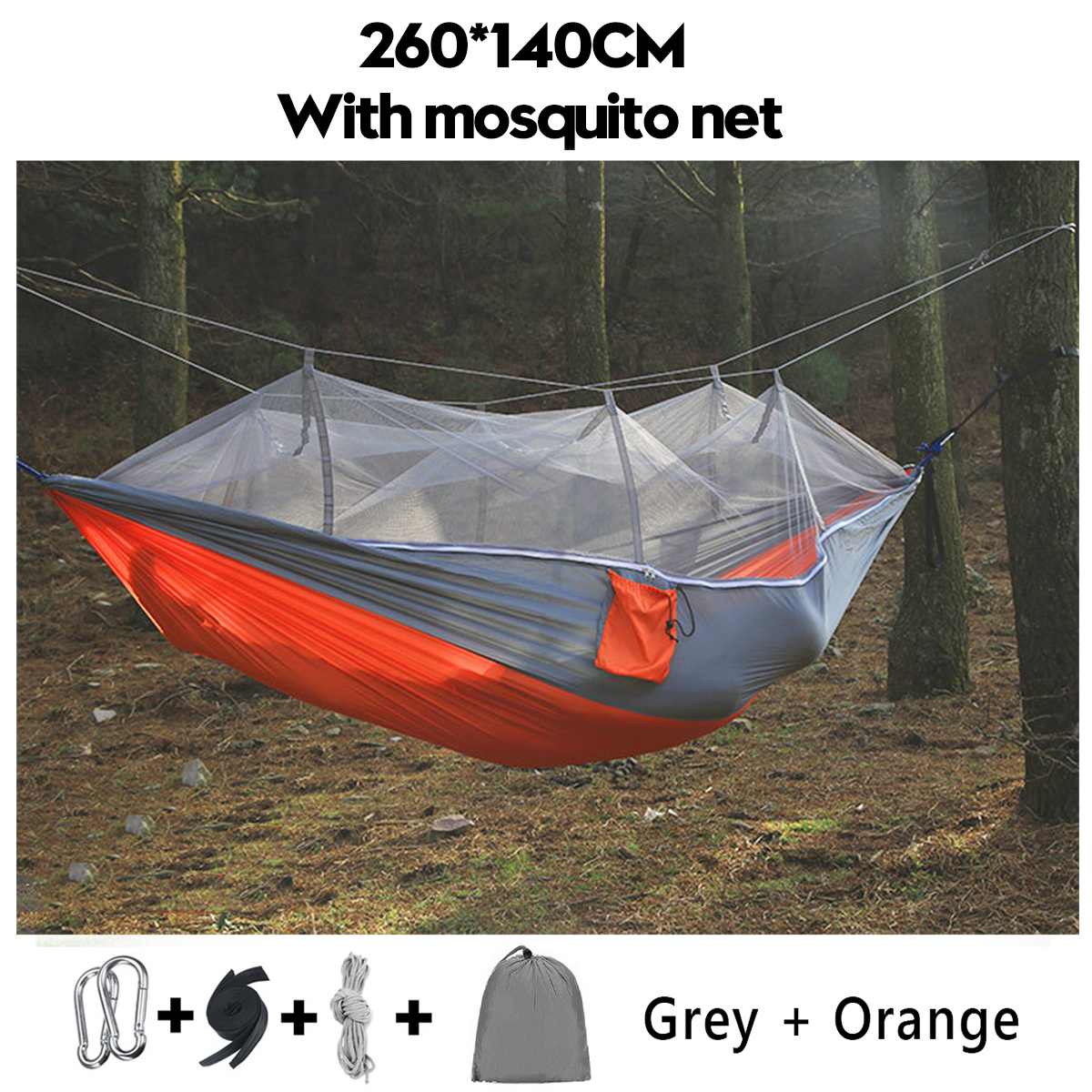 1-2 Person Outdoor Camping Hammock with Mosquito Net