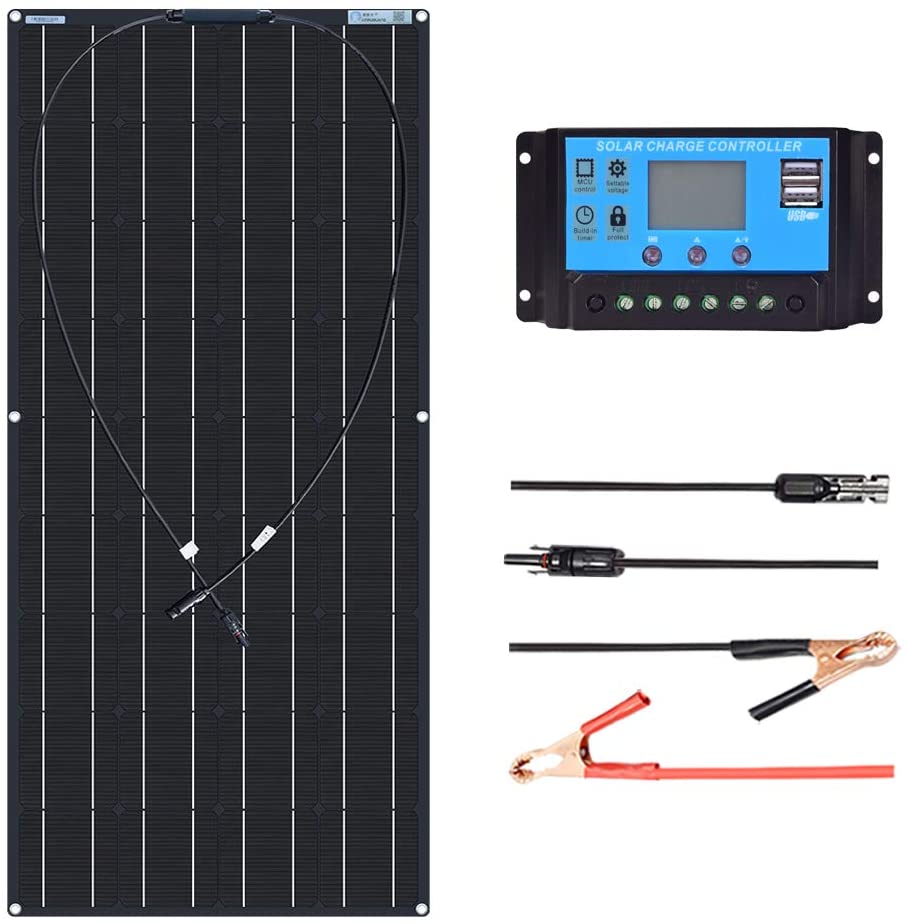 Flexible Solar Panel 240W 360w 12V Kits Charge Controller Extension Cable for Battery RV Trailer Boat Cabin Caravan Truck - lebenoutdoors