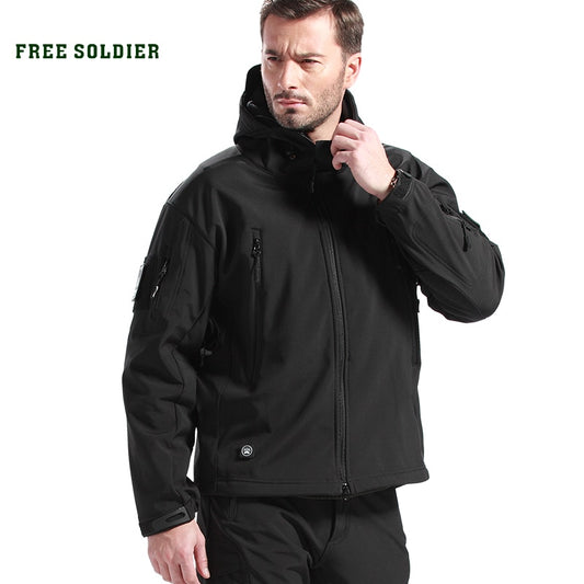 FREE SOLDIER outdoor sport clothing for camping climbing hiking jackets softshell Fleece fabric,instant waterproof coat - lebenoutdoors