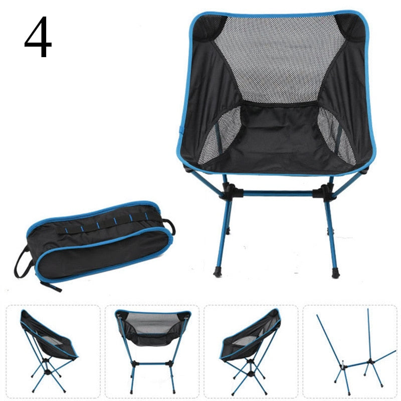 Detachable Portable Folding Moon Chair Outdoor Camping Chairs Beach Fishing Chair Ultralight Travel Hiking Picnic Seat Tools - lebenoutdoors