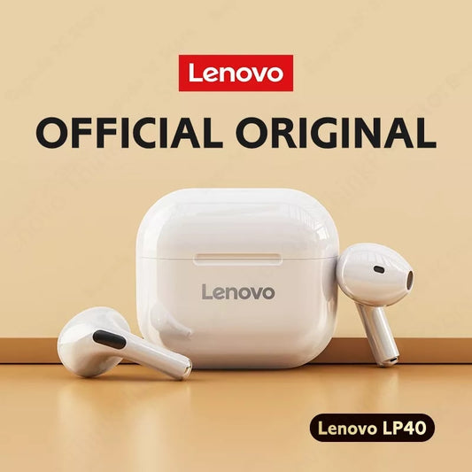 NEW Original Lenovo LP40 TWS Wireless Earphone Bluetooth 5.0 Dual Stereo Noise Reduction Bass Touch Control Long Standby 300mAH - lebenoutdoors