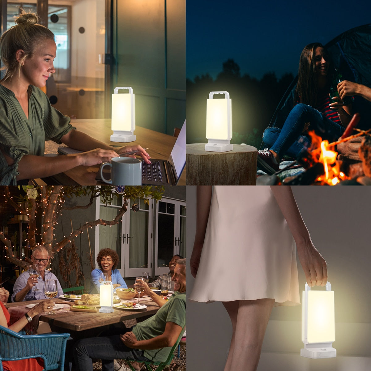 Solar LED Light Outdoor Camping Light Rechargeable Dimmable LED Camping Lantern Portable Emergency Light Solar Light For Hiking - lebenoutdoors