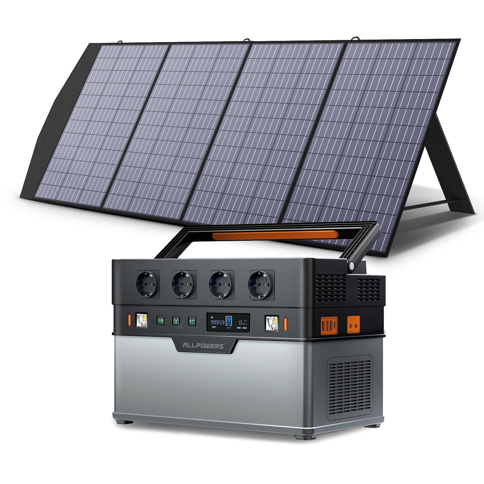 ALLPOWERS Portable solar Power Station 700W / 1500W Outdoor Generators, 110 / 230V Battery Backup With Mobile 200W Solarpanel - lebenoutdoors