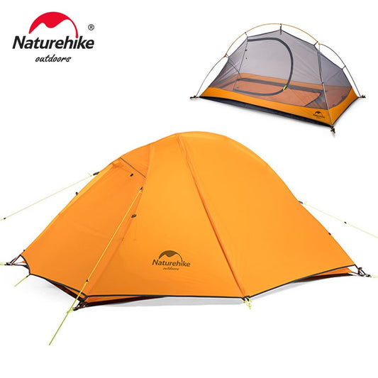 Naturehike Cycling Tent 1 Person Ultralight Backpacking Tent Double Layer Fishing Beach Tent Outdoor Travel Hiking Camping Tent - lebenoutdoors