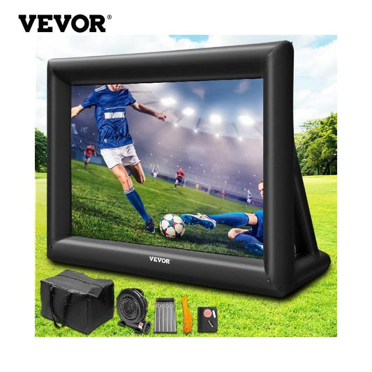 VEVOR 20FT Inflatable Movie Projector Screen With Washable Air Blower 16:9 Home Cinema Camping Wedding Outdoor Use free shipping - lebenoutdoors