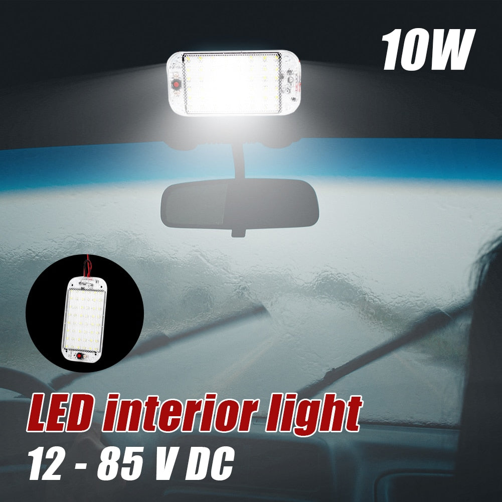 48LED Car Ceiling Light SMD LED Auto Interior Dome Light 12V-85V Car Lamp with On/Off Switch for Car Truck Trailer RV Motorhome - lebenoutdoors