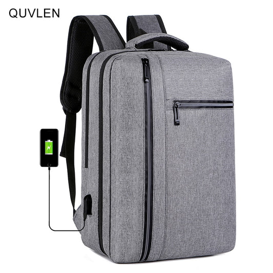 Men&#39;s Backpack With USB Charging Bag Waterproof Oxford Cloth Rucksack Male Business Travel Bagpack Reflective Strip Design - lebenoutdoors