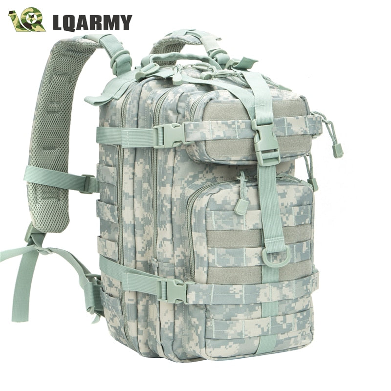 Men Army Military Tactical Backpack 1000D Polyester 30L 3P Softback Outdoor Waterproof Rucksack Hiking Camping Hunting Bags - lebenoutdoors