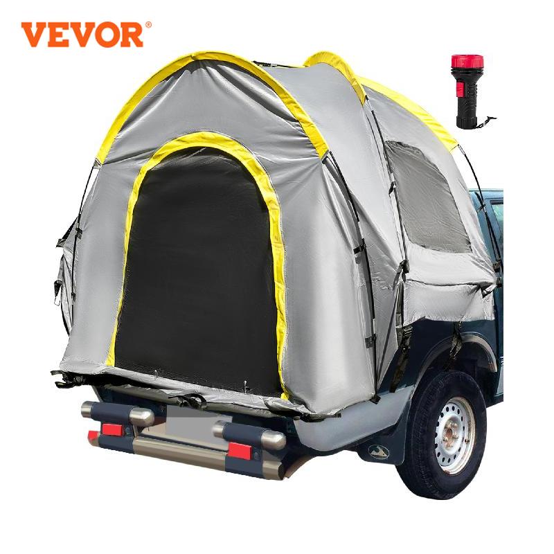 VEVOR 5-8 FT Waterproof Truck Tent Car Accessories Bed for Full / Mid Size Truck 2-Person Sleeping Capacity for Camping Hiking - lebenoutdoors